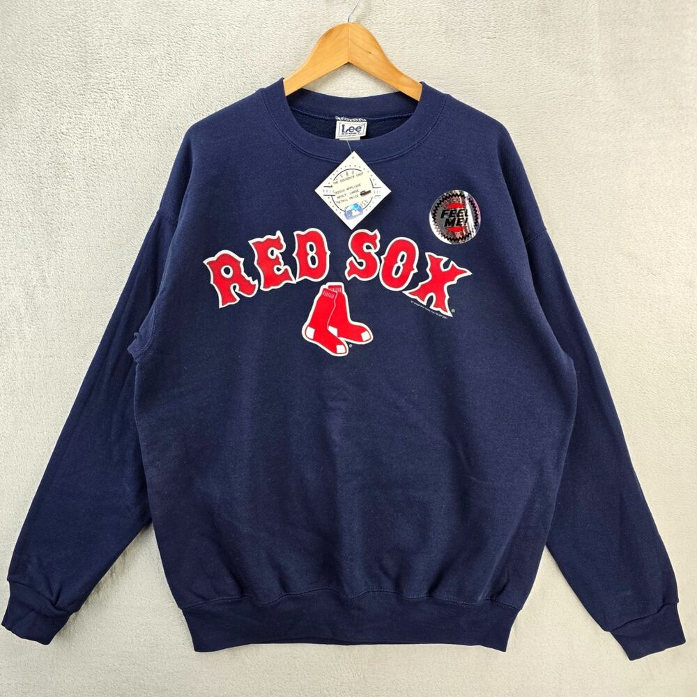 Vintage Boston Red Sox Sweatshirt Mens Large Blue Lee Sport 2001 Y2K NWT
